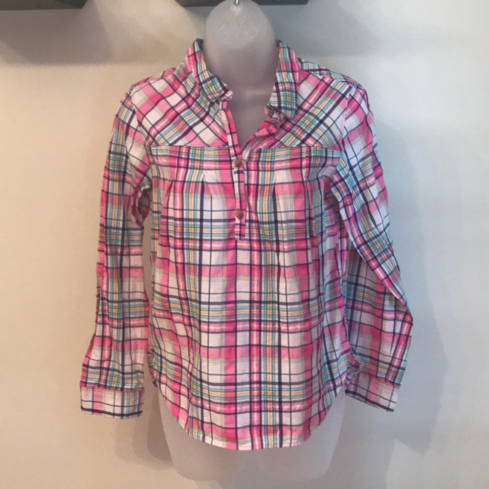 Cat & Jack Girls Plaid 3 Button Tunic